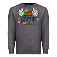Charcoal Heather hippie halloween Premium Sweatshirt - CowhideDigitalArt