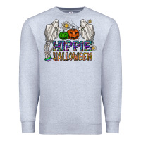 Heather Grey hippie halloween Premium Sweatshirt - CowhideDigitalArt