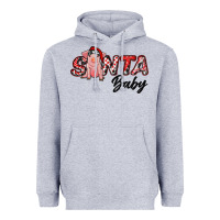 Heather Grey santa baby Heavyweight Hoodie - RanaPortraitStore