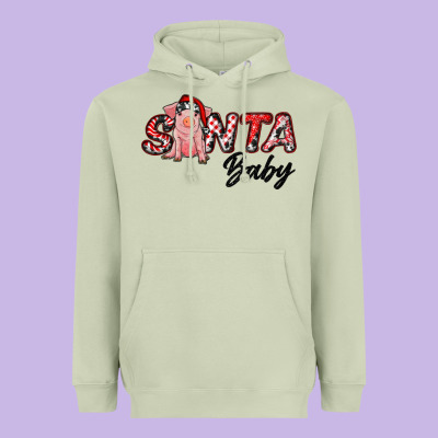 Santa Baby Heavyweight Hoodie Designed By Ranaportraitstore