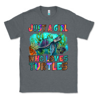 Charcoal Heather just a girl who loves turtles Classic Tee - RanaPortraitStore