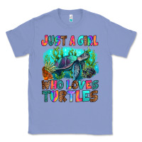 Colony Blue just a girl who loves turtles Classic Tee - RanaPortraitStore