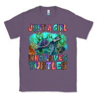 Lavender just a girl who loves turtles Classic Tee - RanaPortraitStore