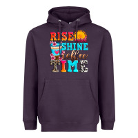 Plum rise and shine coffee time Heavyweight Hoodie - Zillion Design Studio