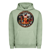 Pigment Oil Green joy reindeer christmas ornament Urban Hoodie - Jasminsmagicworld