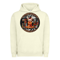 Pigment Pistachio joy reindeer christmas ornament Urban Hoodie - Jasminsmagicworld