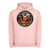 Pigment Salmon joy reindeer christmas ornament Urban Hoodie - Jasminsmagicworld