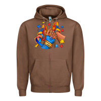 Chestnut Autism afro girl sneakers Zipper Hoodie - RanaPortraitStore