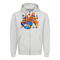 Dove Grey Autism afro girl sneakers Zipper Hoodie - RanaPortraitStore