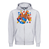 Heather Grey Autism afro girl sneakers Zipper Hoodie - RanaPortraitStore