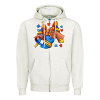 Oatmeal Heather Autism afro girl sneakers Zipper Hoodie - RanaPortraitStore