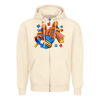 Sandshell Autism afro girl sneakers Zipper Hoodie - RanaPortraitStore
