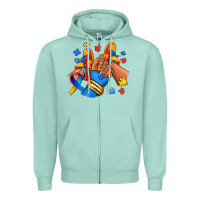Seafoam Autism afro girl sneakers Zipper Hoodie - RanaPortraitStore