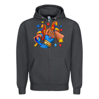 Smoke Autism afro girl sneakers Zipper Hoodie - RanaPortraitStore