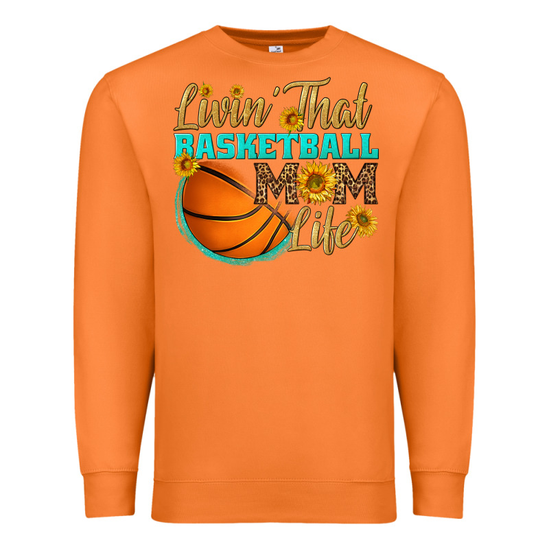 Livin' That Basketball Mom Life Premium Sweatshirt by HRA Design Shop | Teevron