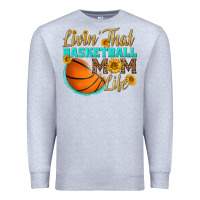 Heather Grey livin' that basketball mom life Premium Sweatshirt - HRA Design Shop