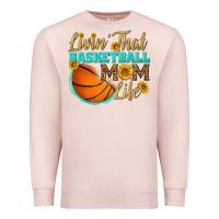 Pale Pink livin' that basketball mom life Premium Sweatshirt - HRA Design Shop
