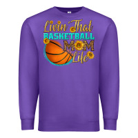 Purple livin' that basketball mom life Premium Sweatshirt - HRA Design Shop