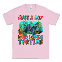 Bubblegum Pink just a boy who loves turtles Classic Tee - RanaPortraitStore