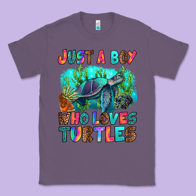 Just A Boy Who Loves Turtles Classic Tee Designed By Ranaportraitstore