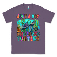 Lavender just a boy who loves turtles Classic Tee - RanaPortraitStore