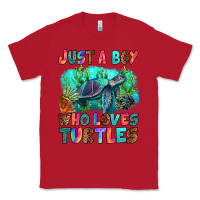 Red just a boy who loves turtles Classic Tee - RanaPortraitStore