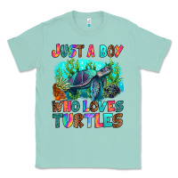 Seafoam just a boy who loves turtles Classic Tee - RanaPortraitStore