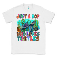 White just a boy who loves turtles Classic Tee - RanaPortraitStore