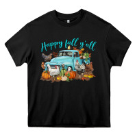 Black Happy Fall Y'all Heavy Core Tee - LillyAllenDesigns