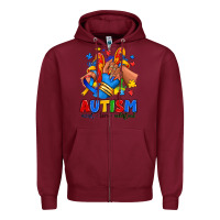 Burgundy Autism accept love understand afro girl sneakers Zipper Hoodie - RanaPortraitStore