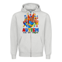 Dove Grey Autism accept love understand afro girl sneakers Zipper Hoodie - RanaPortraitStore