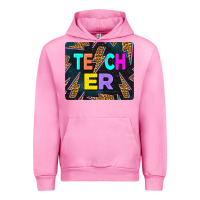 Fuchsia Pink Teacher Flash Urban Hoodie - LillyAllenDesigns