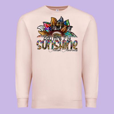 You Are My Sunshine Autism Awareness Premium Sweatshirt Designed By Sublimationcraftshop