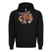 Black Baseball afro girl sneakers Zipper Hoodie - RanaPortraitStore