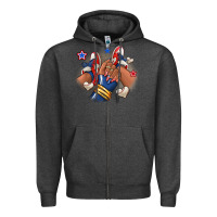 Charcoal Heather Baseball afro girl sneakers Zipper Hoodie - RanaPortraitStore