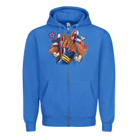 True Royal Baseball afro girl sneakers Zipper Hoodie - RanaPortraitStore