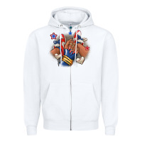 White Baseball afro girl sneakers Zipper Hoodie - RanaPortraitStore