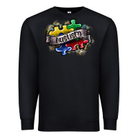 Black austism Premium Sweatshirt - SublimationCraftShop