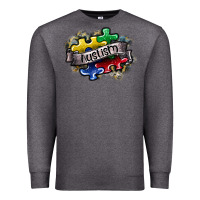 Charcoal Heather austism Premium Sweatshirt - SublimationCraftShop
