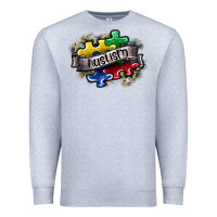 Heather Grey austism Premium Sweatshirt - SublimationCraftShop