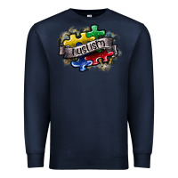 Navy austism Premium Sweatshirt - SublimationCraftShop