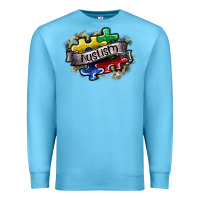 Ocean Blue austism Premium Sweatshirt - SublimationCraftShop