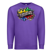 Purple austism Premium Sweatshirt - SublimationCraftShop