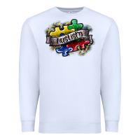 White austism Premium Sweatshirt - SublimationCraftShop