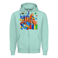 Be A Kind Sole Autism Afro Girl Sneakers Zipper Hoodie | Teevron