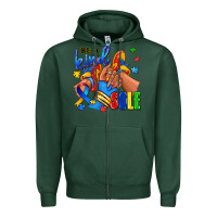 Sports Green Be a kind sole Autism afro girl sneakers Zipper Hoodie - RanaPortraitStore