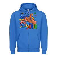 True Royal Be a kind sole Autism afro girl sneakers Zipper Hoodie - RanaPortraitStore