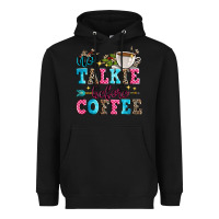 Black no talkie before coffee Heavyweight Hoodie - Zillion Design Studio