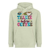 Matcha no talkie before coffee Heavyweight Hoodie - Zillion Design Studio