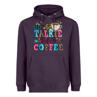 Plum no talkie before coffee Heavyweight Hoodie - Zillion Design Studio